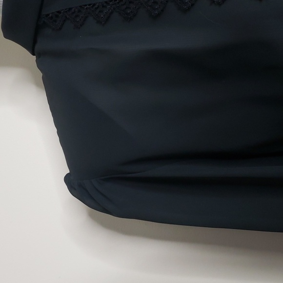 Vintage Chel'sea L'td. belted dress size 14 Made in the USA Black - Picture 4 of 11